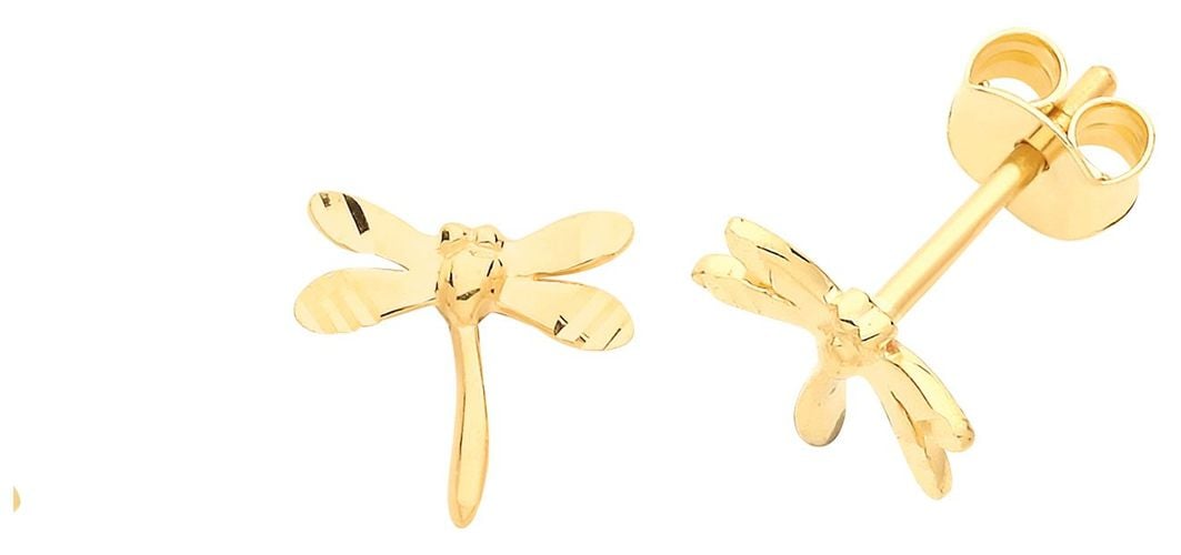 Ct Gold Small Dragonfly Stud Earrings ES688 Jewellery - James Moore TH - Modalova