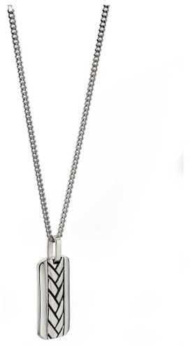 Men's Plaited Dog Tag Pendant Jewellery - Fred Bennett - Modalova