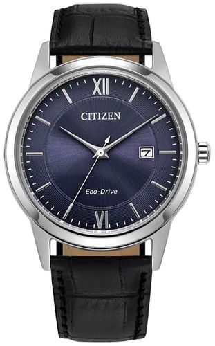 Men's | Eco-Drive | Dial | Leather Strap Watch - Citizen - Modalova