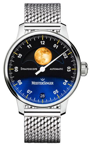 Stratoscope (43mm) Dial / Stainless Steel Watch - MeisterSinger - Modalova