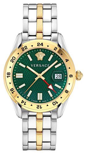 Men's Greca (41mm) Dial / Two-Tone Stainless Watch - Versace - Modalova