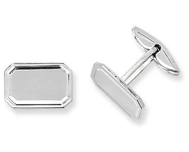 Plain Rectangular Cufflinks Jewellery - James Moore TH - Modalova