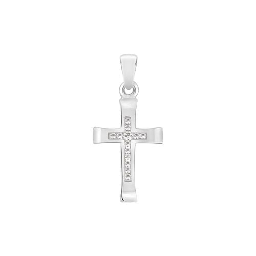 Channel Set Cross Pendant (0.10ct) P3165 Jewellery - Perfection Crystals - Modalova