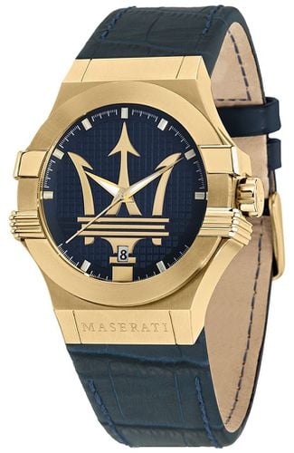 Potenza Men's Leather Strap R8851108035 Watch - Maserati - Modalova