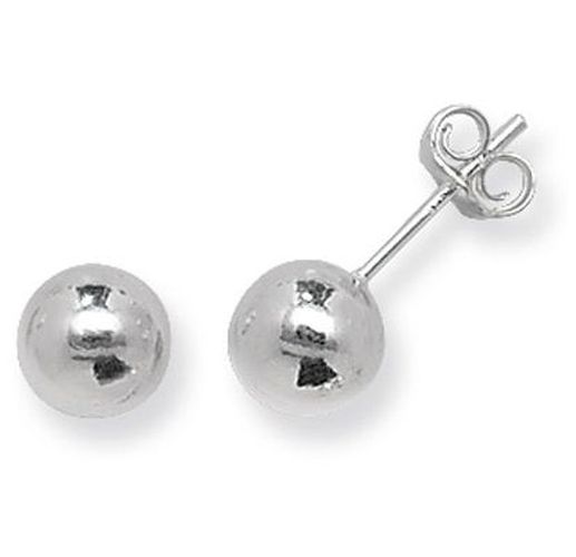 Silver 7mm Ball Stud Earrings G5514 Jewellery - James Moore TH - Modalova