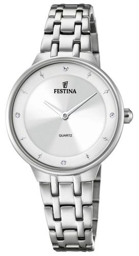 Ladies Steel With CZ Sets & Steel Bracelet Watch - Festina - Modalova