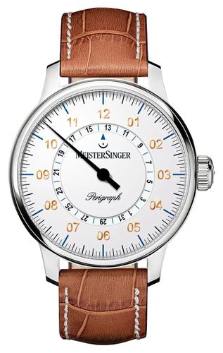 Perigraph Dial / Leather Strap Watch - MeisterSinger - Modalova