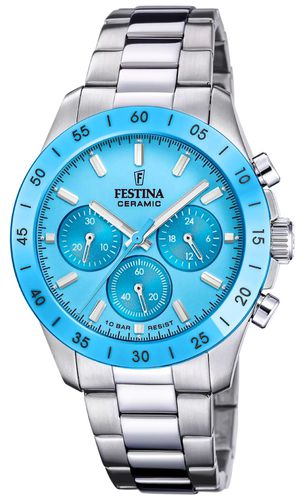 Ceramic Chronograph (39mm) Light Dial / Watch - Festina - Modalova