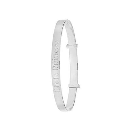 Silver 'Little Princess' Baby Bangle G4369 Jewellery - James Moore TH - Modalova