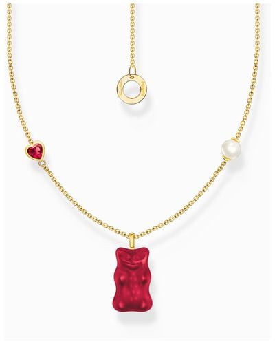 X HARIBO Red Goldbear Pendant Gold-Plated Jewellery - Thomas Sabo - Modalova