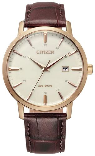 Men's | Eco-Drive | Dial | Leather Strap Watch - Citizen - Modalova