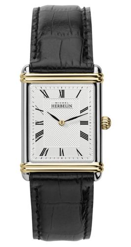 Men's Art Deco Leather Strap 17468T08 Watch - Herbelin - Modalova