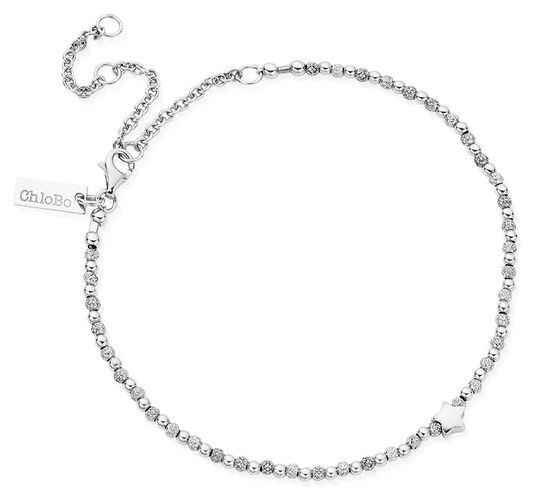 Inset Star Anklet Sterling SANSTAR Jewellery - ChloBo - Modalova