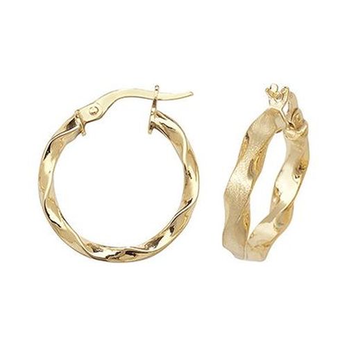 CT YEL GOLD 15MM HOOP EARRINGS ER964-15 Jewellery - James Moore TH - Modalova