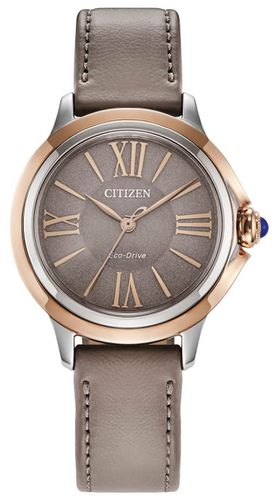 L Ceci Eco-Drive (32mm) Taupe Dial / Taupe Leather Watch - Citizen - Modalova