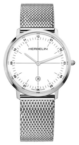 City (39mm) Dial / Stainless Steel Mesh Watch - Herbelin - Modalova