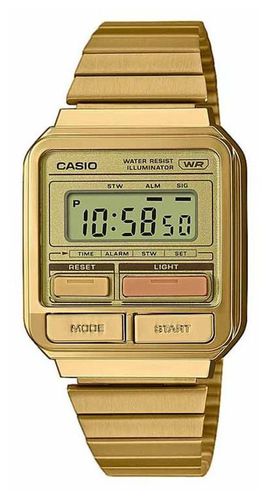 Vintage Retro Digital Dial / PVD Stainless Steel Watch - Casio - Modalova