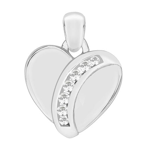 Heart Pendant With Curved Channel Jewellery - Perfection Crystals - Modalova