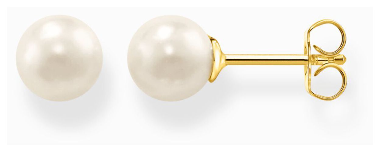 Freshwater Pearl Stud Earrings Gold-Plated Jewellery - Thomas Sabo - Modalova