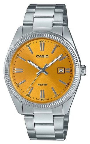 MTP Series Analogue Quartz (38.5mm) Saffron Watch - Casio - Modalova