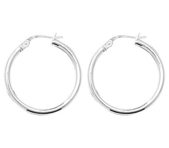 Silver 20mm Plain Hoop Earrings G5257 Jewellery - James Moore TH - Modalova