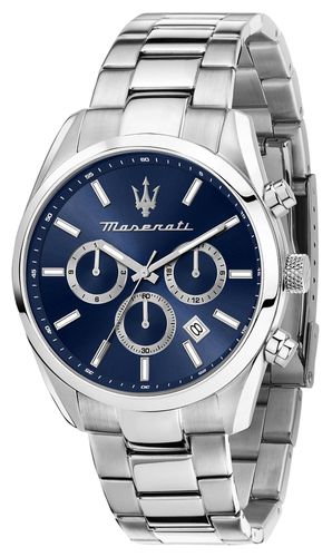 Men's Attrazione (43mm) Dial / Stainless Steel Watch - Maserati - Modalova