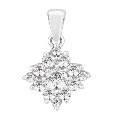 Diamond Shaped Cluster Pendant (0.75ct) Jewellery - Perfection Crystals - Modalova