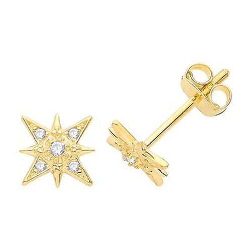 Cubic Zirconia Star Stud Jewellery - James Moore TH - Modalova