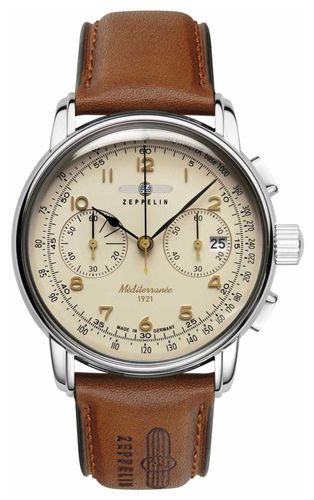 MÃ©diterranÃ©e 1921 Chronograph (42mm) Cream Dial Watch - Zeppelin - Modalova