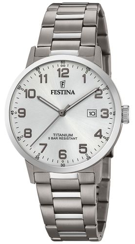 Men's (40.5mm) Dial / Titanium Bracelet Watch - Festina - Modalova