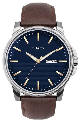 Men's Dress Dial Leather Strap TW2V79200 Watch - Timex - Modalova