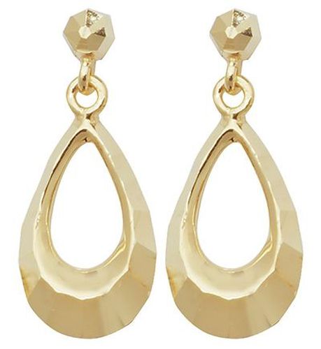 K Yellow Gold Oval Drop Stud Earrings ES452 Jewellery - James Moore TH - Modalova