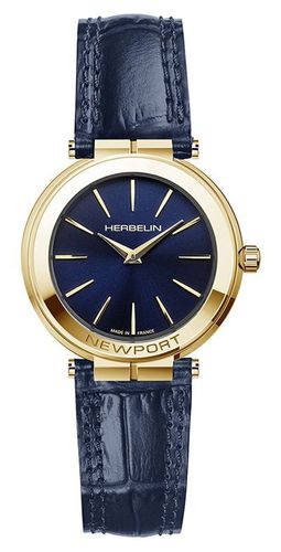 Newport Slim (32mm) Dial / Leather Strap Watch - Herbelin - Modalova