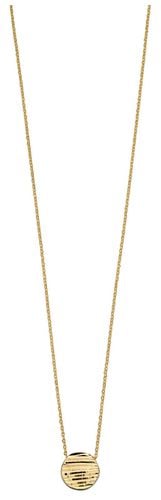 K Yellow Gold Textured Circle Necklace GN329 Jewellery - Elements Gold - Modalova