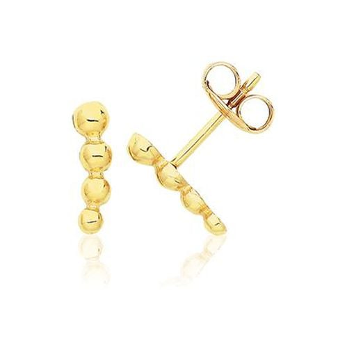 Ct Yellow Gold Graduated Bobble Stud Jewellery - James Moore TH - Modalova