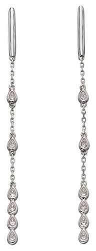 K Gold Diamond Teardrop Chain Earrings Jewellery - Elements Gold - Modalova