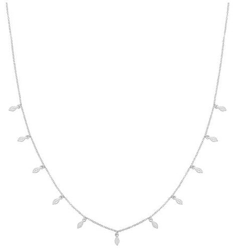 Silver Multi Leaf Necklet G3391 Jewellery - James Moore TH - Modalova