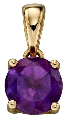 K Y/gold Amethyst Birthstone Pendant Only Jewellery - Elements Gold - Modalova