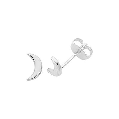 Silver Moon Stud Earrings G51275 Jewellery - James Moore TH - Modalova