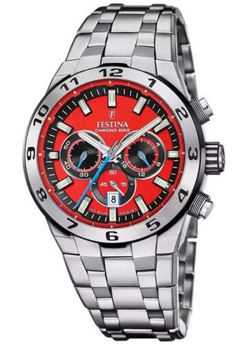 Men's Chrono Bike 2024 (44.5mm) Dial / Stainless Watch - Festina - Modalova