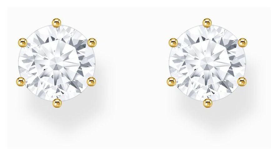 Zirconia Gold-Plated Sterling Silver Stud Jewellery - Thomas Sabo - Modalova