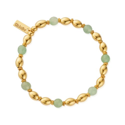 In Bloom GOOD FORTUNE Aventurine Bracelet - Gold Jewellery - ChloBo - Modalova