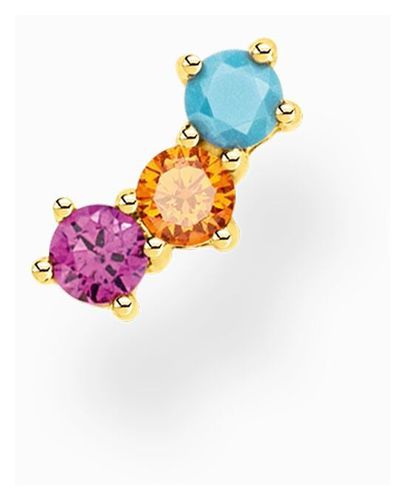 Single Stud Earring Three Coloured Gemstones Jewellery - Thomas Sabo - Modalova