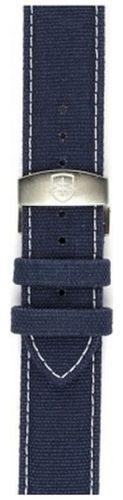 Men's 22mm Washed Blue Canvas Deployant Strap Watch - Elliot Brown - Modalova