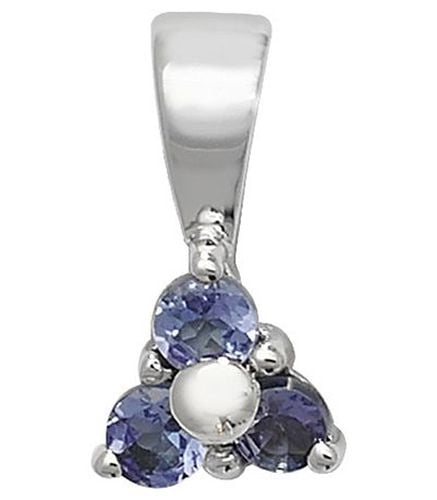 K White Gold 3 Stone Tanzanite Pendant Jewellery - James Moore TH - Modalova