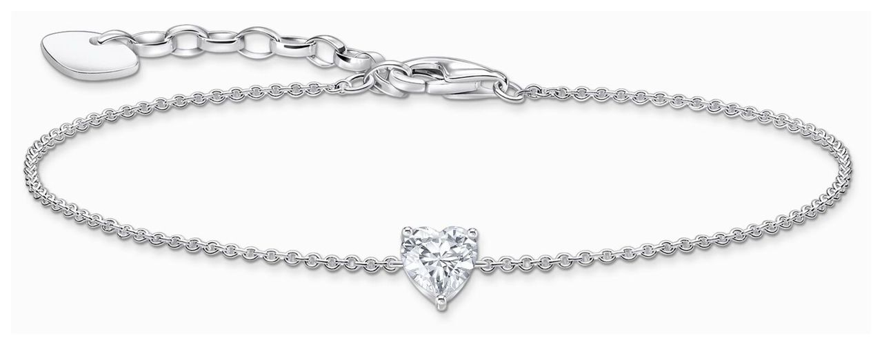 Zirconia Heart-Shaped Crystal Sterling Jewellery - Thomas Sabo - Modalova