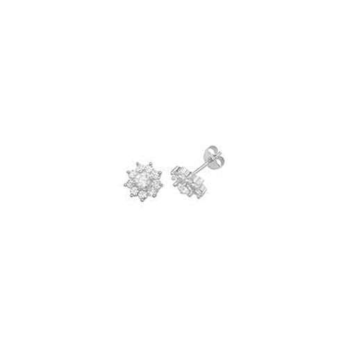 Silver Cluster Cz Stud Earrings G51081 Jewellery - James Moore TH - Modalova