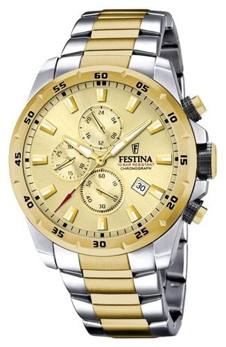 Men's Chronograph | Dial | Two Tone Bracelet Watch - Festina - Modalova