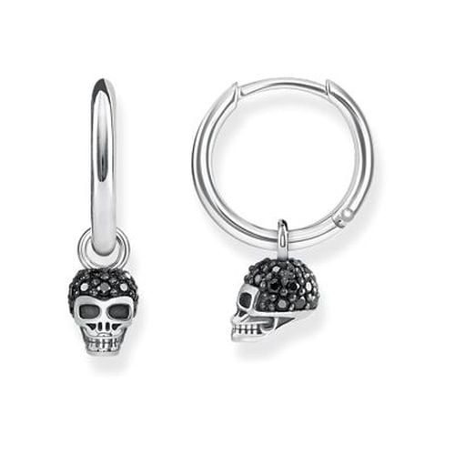 SIlver Hoop Earrings Skull face CR623-643-11 Jewellery - Thomas Sabo - Modalova