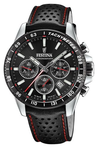 Men's Chronograph | Dial | Leather Strap Watch - Festina - Modalova